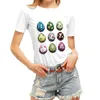 Camisetas de mujer a la moda cuello redondo Casual estampado de carnaval camisetas de manga corta ropa de verano camisa ropa atlética para mujer