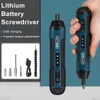 Mini Electric Screwdriver Set USB قابلة لإعادة الشحن 1300MAH قوة التعديل DRIL Multifunction أدوات إصلاح عزم الدوران الطقم 240123