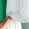 NORNE Top qualité luxueux en mousseline de soie solide blanc rideaux transparents pour salon chambre décoration fenêtre Voiles Tulle rideau 240118