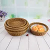 Round Plastic Basket Bread Tray Serving for Food Fruit Cosmetic Storage Tabletop Bathroom Box Home Kitchen Organize 240125