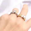 30Pcs/Lot Classic Female Rhinestone Stainless Steel Rings for Wedding Engagement Anniversary Jewelry Accessories Party Gifts 240201