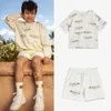 Kläder sätter 2024 barn pojkar tröjor mini rodini pojke långärmad klädtecknad shorts set för våren barns baby outwear