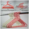 Hangers 10 Pack Original Factory Sale Household Sotrage Colorful Plastic Beads Women Garment Store Lady Clothes Hanger