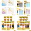 Painting Supplies Watercolor Set Nylon Wool Brush Oil Flat Head Gouache Nail Drop Delivery Home Garden Arts, Crafts Gifts Dhkgi