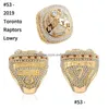 Solitaire Ring 55Pcs 1967 To 2023 Basketball Team Champions Championship Set Wooden Box Sport Souvenir Men Women Boy Fan Christmas G Dh9Ja