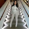 Projektant Sexy Tracksuits MESH Dwuczęściowe zestawy Kobiety Stroje Kobiety z długimi rękawami Top Pants Dopasowane zestawy Patrz przez ubrania Sportswear Nocny klub Hurtownia 10642