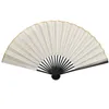 Dekorativa figurer Artist Diy Rice Paper Folding Fans Borst Pen Calligraphy Ink Målning Xuan Blank Bamboo Hand Fan