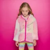 VIKITA Girl Autumn Spring Clothes Children Fleece Jacket Kids Star Sequined Wool Sweater Coat Jackets Clothing 312 Yrs 240127