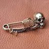 Broscher skalle brosch spooky märke för kvinnor unika gåva gotiska lapel pin h9ed