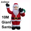 wholesale large Inflatable Santa Claus Chrismas advertising high old man inflatables with LED light For Day toys included blower