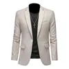 Plus storlek M-6xl Men Business Casual Blazer Solid Color Sacka Jacket Klänning Arbetskläder överdimensionerade rockar manliga varumärkeskläder tuxedo 240127