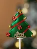 Cake Tools 10pcs Christmas Decoration Plugin Cakes Decor Accessories Birthday Deco Tower Tree Elderly Cedar Elk Gift Sn