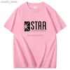 Męskie koszulki Summer Męskie T-shirt z krótkim rękawem Flash Star Labor Labs HARAJUKU Graphic T koszule bawełniane wierzchołki TEES TOPS MENS Odzież Q240201