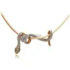 Chokers yeni retro alaşım kristal dişi klavikula zinciri yılan şeklindeki kolye kolye yq240201