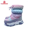 Boots FLAMINGO Winter Wool Keep Warm Shoes Anti-slip Children High Quality Snow For Girl Size 28-33 232D-Z31-4120