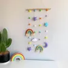 Support d'affichage Po arc-en-ciel pour accessoires de cheveux, avec Clips à nœud pour filles, cintre de rangement, suspension murale, goutte d'image