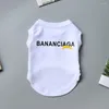 Dog Apparel Bananciaga Shirt Funny Pet Clothes Cotton Summer Yorkie Frenchie Chihuahua Small Medium Breeds Costume Quality Vest