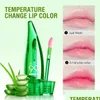 Lip Gloss Aloe Vera Oil Temperature Color Changing Effect Moisturizing Glaze Liquid Lipstick Women Treatment Dry Lips Drop Delivery Dhb9Z