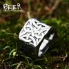 Cluster Ringen Beier Design Keltische Knoop Weave Viking Symbolen Ring Voor Mannen Nordic Rvs Odin Amulet Sieraden