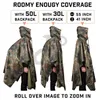 Regenmäntel Outdoor Camping Poncho Militär Atmungsaktive Tarnung Taktische Angeln Radfahren Wandern Jagd Ghillie Anzug Regen Getriebe