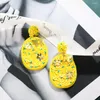 Orecchini penzolanti colorati paillettes floreali di farfalla scintillanti drop dono di vacanza di coniglio di uovo di pasqua per donne