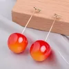 Stud Earrings Temperament Cherry Drop Suitable For Women Personality Stainless Steel Charm Wedding Jewelry Gifts