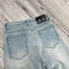 Damen-Designer-Jeans, hohe Taille, verdickt, für Damen, Winter, warm, Denim, Plüsch, gerade Hose, modisch, schick, lässig, blaue, kurze Hose