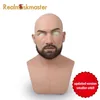 Realmaskmaster masculino látex realista adulto silicone máscara facial completa para homem cosplay festa máscara fetiche pele real y200103251r