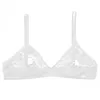 Bras Women Sexy Lingerie Sheer Floral Lace Bra Nightwear Hollow Out Open Cups Nipple Transparent Bralette Unlined Erotic Top