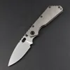 1Pcs 2024 High End SMF Tactical Folding Knife D2 Drop Point Stone Wash Blade CNC TC4 Titanium Alloy Handle EDC Pocket Knives Survival Tools