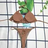 Maillots de bain pour femmes Designer Marque Maillot de bain Fen DI Lettre Imprimé Bikini Triangle Sac Sexy Mode YRG4