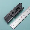 Mini Small Keychain Folder Knife D2 Black Stone Wash Tanto Blade Steel Handle Outdoor Camping Hiking EDC Tools & Bottle Opener