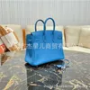 Платиновая дизайнерская сумка She, используемая для шитья портативной женской кожаной сумки Bk25bk30e Togo Leather B3 Blue от FRWV