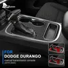 Interior Accessories Real Soft Carbon Fiber Sticker For Dodge Durango 2024 Car Gear Shift Panel Transmission Console Cover