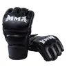 1Pair Thick Boxing Gloves MMA Gloves Half Finger Punching Bag Kickboxing Muay Thai Mitts Professional Boxing Training Equipment 240124