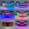 Party Decoration Colorful Luminous LED Futuristic Eyewear DIY Glasses Prop For Bar Festival Performance Electronic Bluetooth