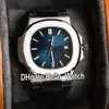 Wersja 40 mm Sport 5711 1A 010 5711 1 Cal 324 Automatyczne męskie zegarek stal CAES Blue Teksturę Niebieski skórzany pasek PPHW Watch215a