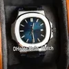 Versione 40mm Sport 5711 1A 010 5711 1 Cal 324 Orologio automatico da uomo in acciaio Caes quadrante blu con cinturino in pelle blu PPHW Watch215a