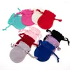 Takı Torbaları 10 PCS/Lot Çift Taraflı Velvet Drawstring Calabash Poşeti Ambalaj Düğün Noel Partisi Ekran Hediye Çantaları Çok Boyut