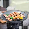 Patelnia Koreańska panna grilla nonstick for Cam i Outdoor okrągła kropla kropla dostawa domu ogród ogrodowy kuchnia jadalnia