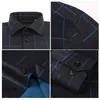 Mannen Casual Shirts Mode Plaid Voor Mannen 2024 Smart Lange Mouw Slanke Shirt Kleding Turn-Down Kraag Oversized heren