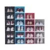 Storage Boxes & Bins 2022 New Thicken Plastic Shoe Boxes Clear Dustproof Storage Box Transparent Candy Color Stackable Shoes Organizer Dhkqp