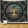 Tapeçarias misteriosas árvore da vida de cogumelo florestas de tapeçaria parede pendurada conto de fadas bohemian Domeritório Decoração dos sonhos