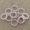 Conception Pierre Naturelle Rose Quartz Cristal Bague Doigt Bandes de Fiançailles pour la Mode Femmes Hommes Bijoux 10 pcs 6 MM En Gros 240201