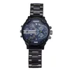 Modemarke 7331 Herren-Armbanduhr mit großem Gehäuse, Edelstahlband, Quarz-Armbanduhr, Uhren244O