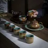 Conjuntos de chá madeira cinza esmalte Kung Fu Tea Set Master Cup Entrega em domicílio