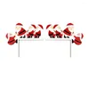 Decorações de Natal Moldura de porta exclusiva, apliques de árvore, adereços decorativos, 4 estilos de mesa, decoração de canto de Papai Noel