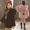 Down Coat 3-12Year Baby Girls Jacket Autumn Winter Warm Faux Fur For Christmas Princess Outwear Fashion Plush Children Clothing