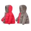 Bébé garçons filles veste à capuche vêtements d'extérieur en coton enfants épais polaire manteau cachemire rembourré vestes hiver chaud manteaux 240122