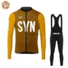 Men's Tracksuits BIEHR Long Seve 2024 Winter Warm Fece Cycling Jersey Set Ropa Ciclismo SYN Men Bicyc Clothing Jerseys Road Bike UniformH2421